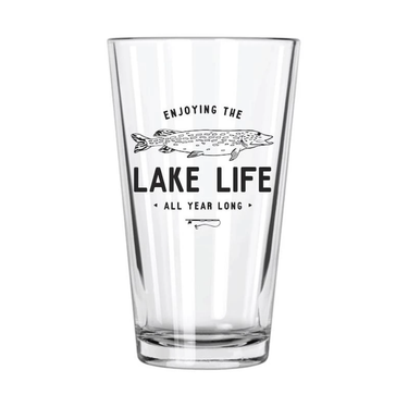 Lake Life: Fishing Pint Glass